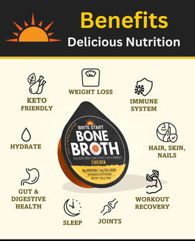 Brite Start Bouillon en Gel - Saveur Bœuf avec Champignons