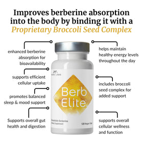 BrocElite BerbElite 350mg, présentation de l'emballage sur fond neutre