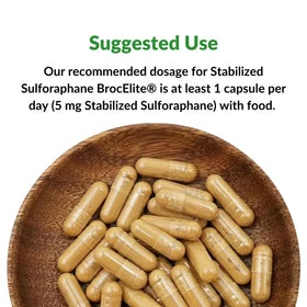 BrocElite Broccoli Sulforaphane 30 Capsules, mise en scène sur une table