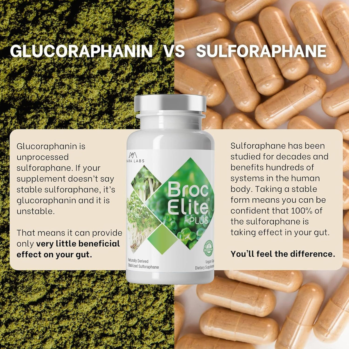 BrocElite Complément Alimentaire Sulforaphane Stabilisé avec des légumes frais