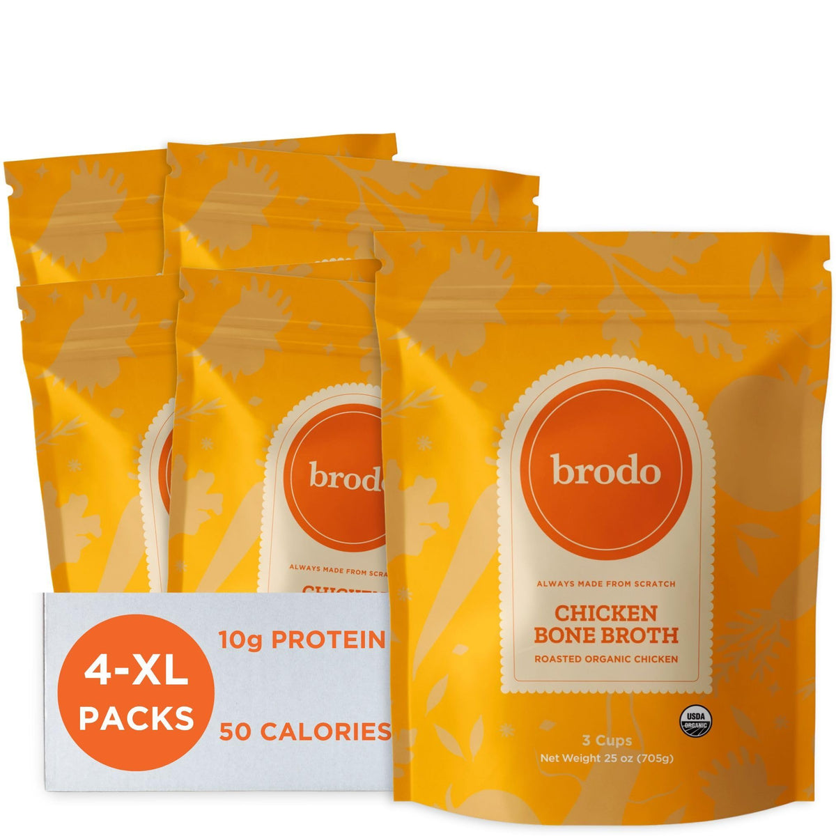 Brodo bouillon de poulet bio 4 x 25 oz vue avant