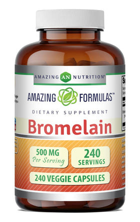 Bromélaïne 500 mg Amazing Nutrition flacon de 240 gélules végétales
