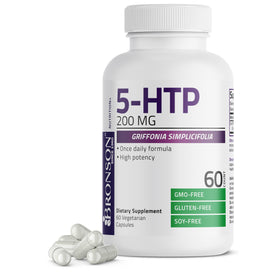 Bronson 5-HTP 200mg capsules végétariennes vue de face