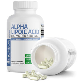 Bronson Acide Alpha Lipoïque 600 mg capsules ouvertes