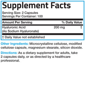 Bronson Acide Hyaluronique 200 mg avec d'autres compléments