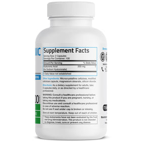 Bronson Acide Hyaluronique 200 mg étiquette de produit