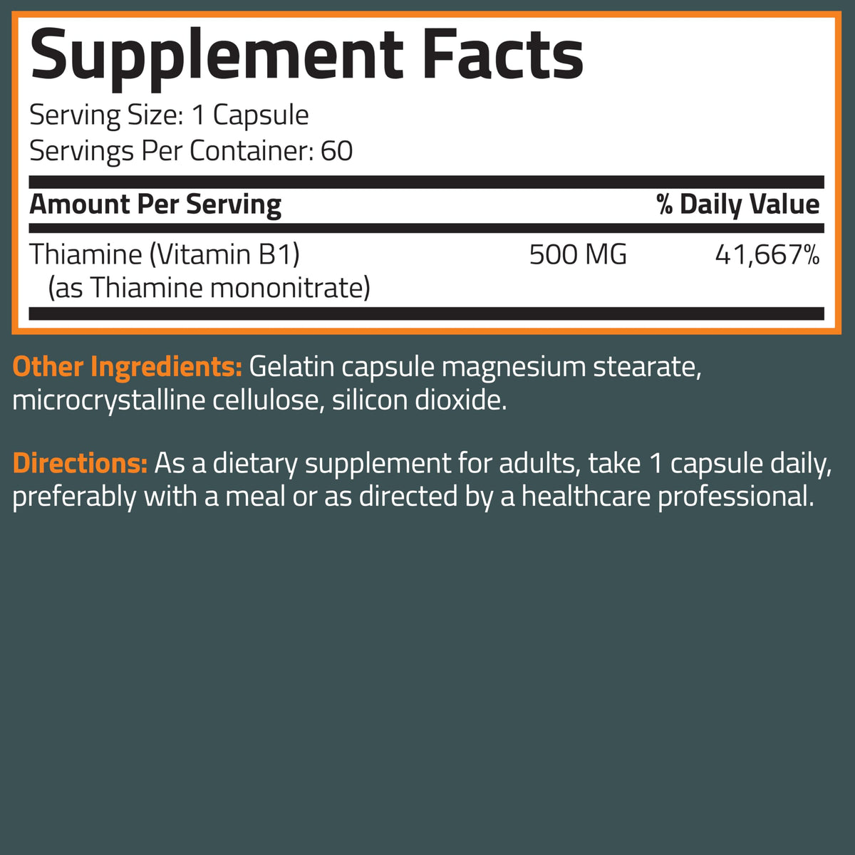 Bronson B1 Extra Fort 500 MG, environnement de vie sain