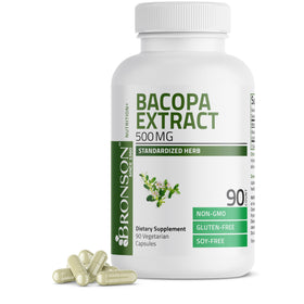 Bronson Bacopa Monnieri Extrait 500 mg capsules végétariennes