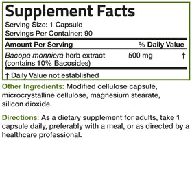 Bronson Bacopa Monnieri Extrait 500 mg vue arrière