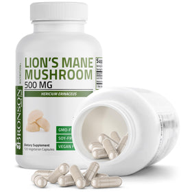 Bronson Champignon Crinière de Lion 500mg capsules végétariennes face