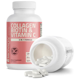Bronson Collagen Peptides 3000mg avec Biotin et Vitamine C