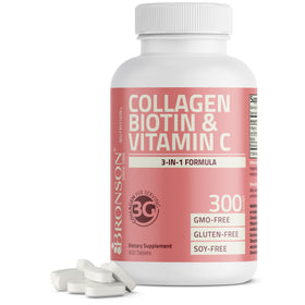 Bronson Collagen Peptides 3000mg tablette frontale