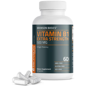 Bronson Complément Alimentaire B1 Extra Fort 500 MG, 60 capsules, vue avant