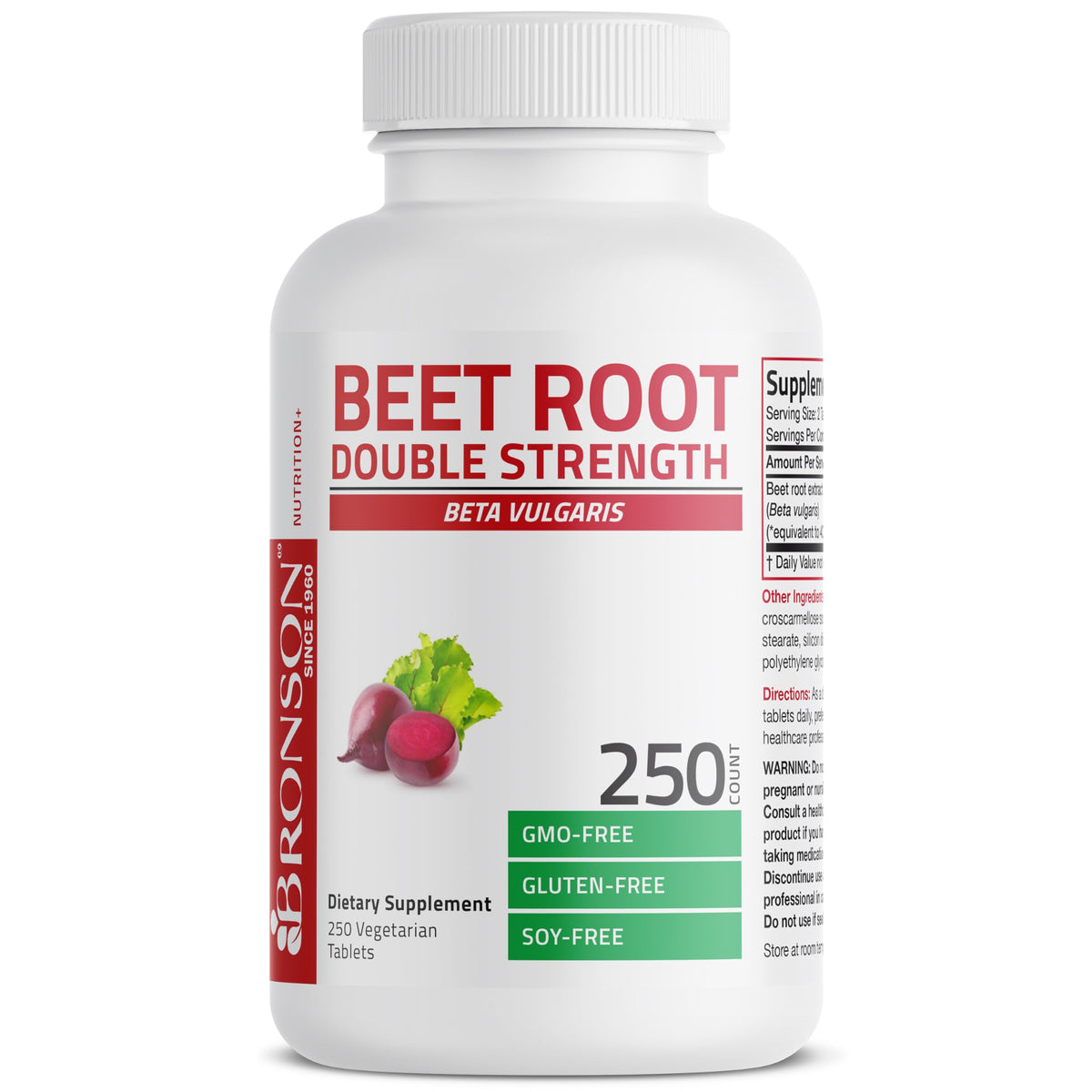 Bronson Complément Alimentaire Betterave Double Force 1000 MG étiquette