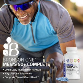 Bronson Complément Alimentaire Multivitamines 50+ 360 comprimés étiquette