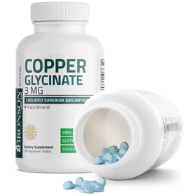 Bronson Cuivre 3 mg Bisglycinate Chélaté avec d'autres compléments