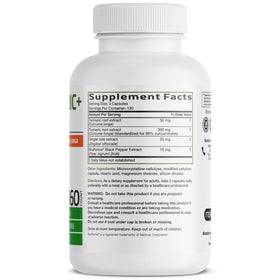 Bronson Curcuma + Gingembre 360 capsules végétariennes emballage