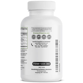 Bronson Curcuma + Gingembre 360 capsules végétariennes ouvertes