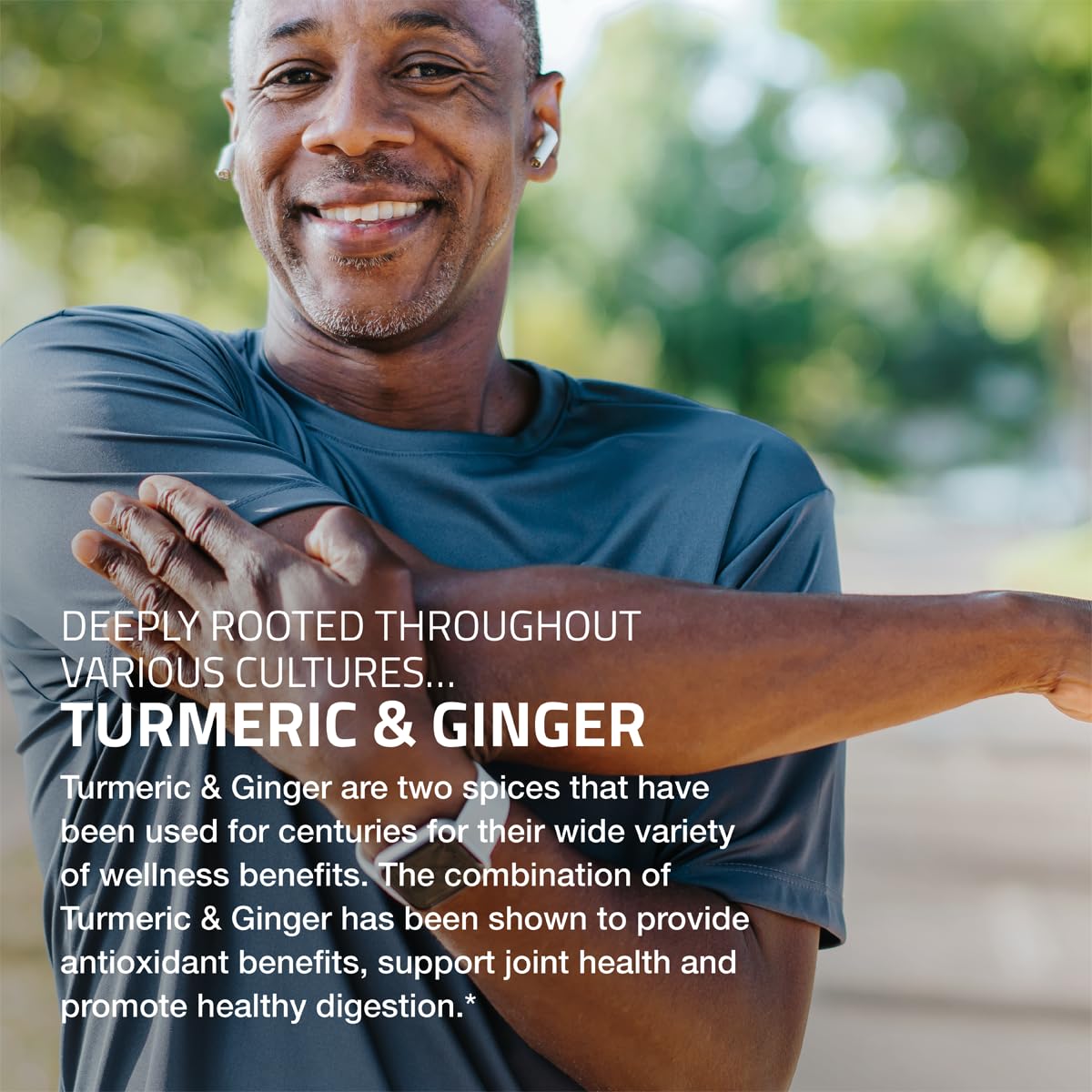 Bronson Curcuma + Gingembre 360 capsules végétariennes sur fond blanc