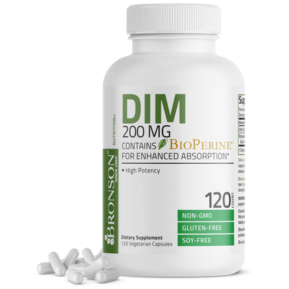Bronson DIM 200 mg 120 gélules végétariennes vue de face