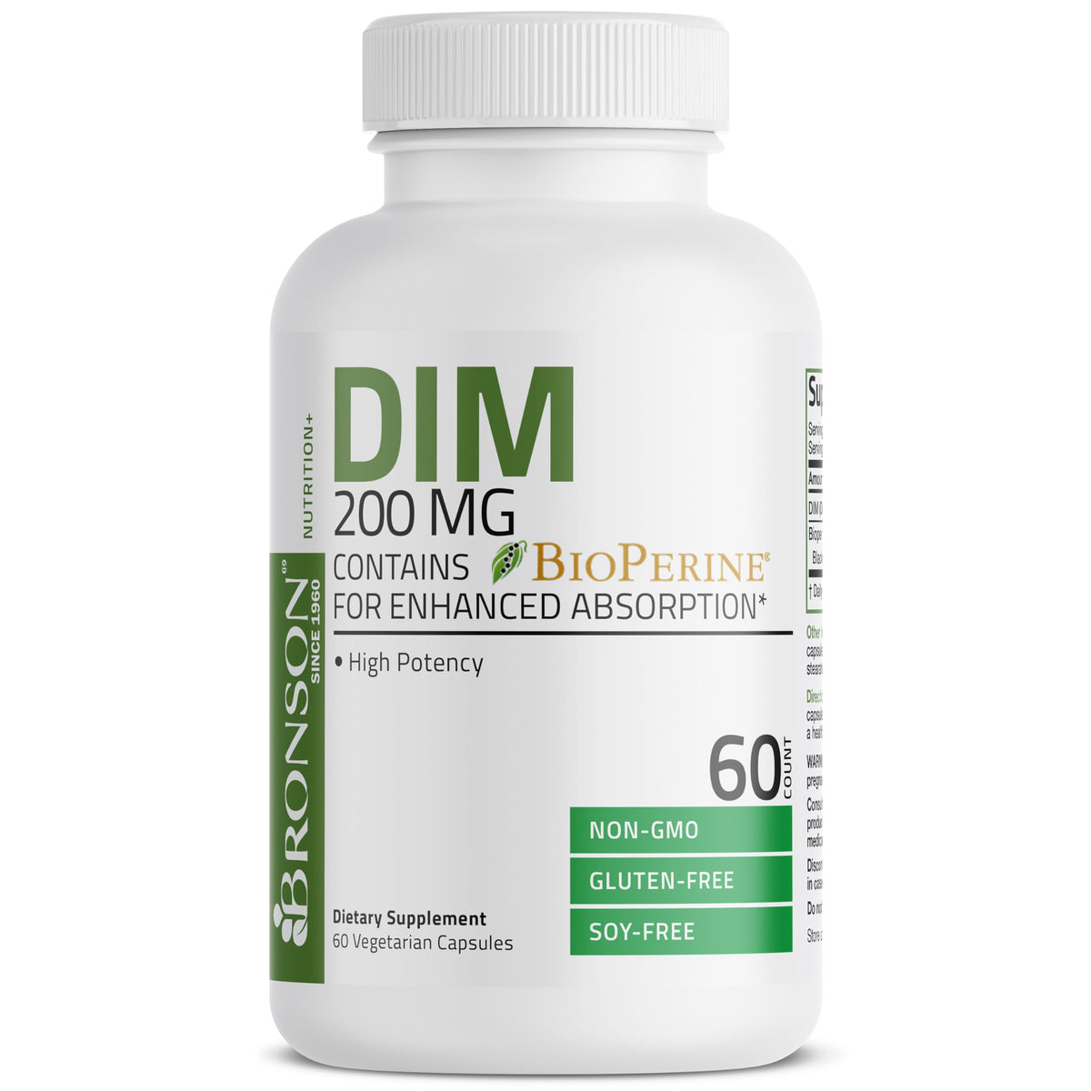 Bronson DIM 200 mg capsule végétarienne ouverte