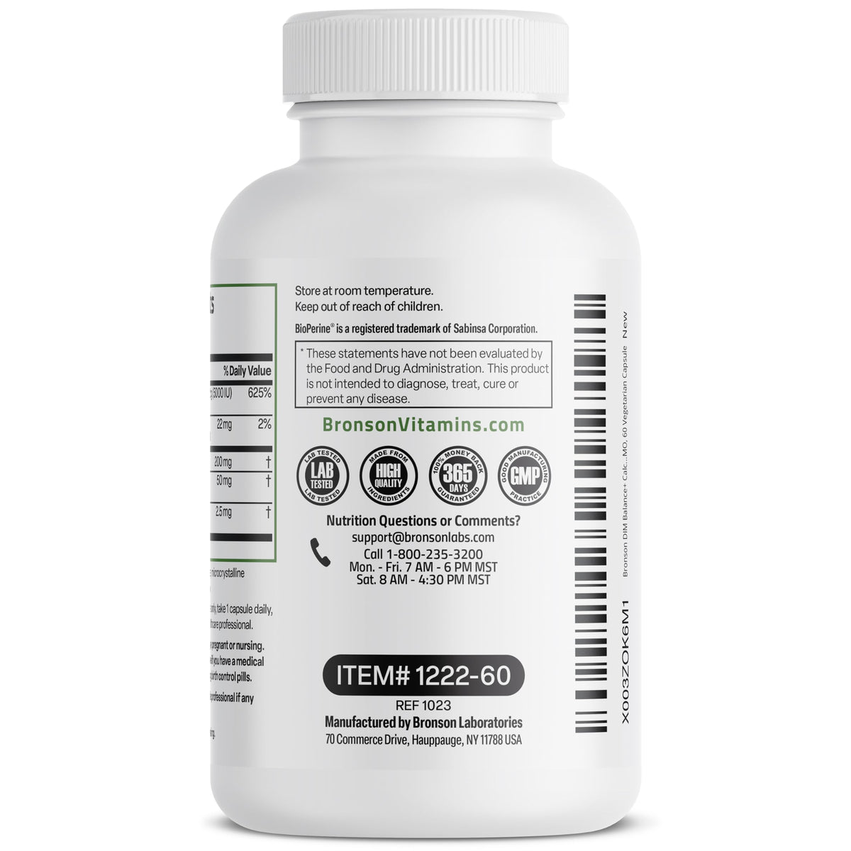 Bronson DIM Balance+ 200 mg capsules végétariennes, avec d'autres compléments alimentaires