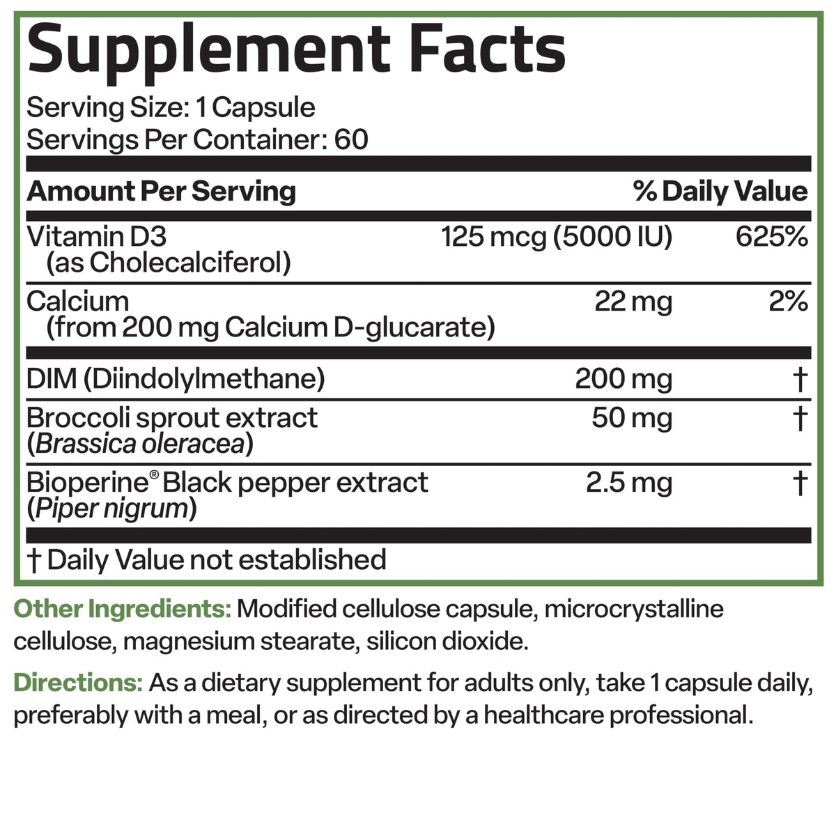 Bronson DIM Balance+ 200 mg capsules végétariennes, emballage ouvert