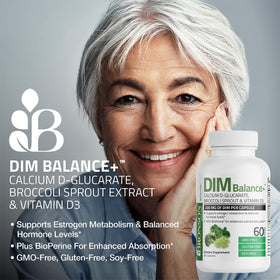 Bronson DIM Balance+ 200 mg capsules végétariennes, étiquette du produit