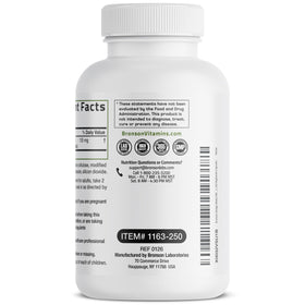 Bronson Ginkgo Biloba 250 capsules, vue en gros plan des gélules