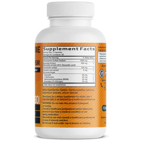 Bronson Glucosamine Chondroitin Turmeric & MSM 180 capsules side view