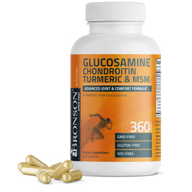 Bronson Glucosamine Chondroitin Turmeric & MSM 360 capsules vue avant