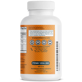 Bronson Glucosamine Chondroitin Turmeric & MSM étiquette des ingrédients