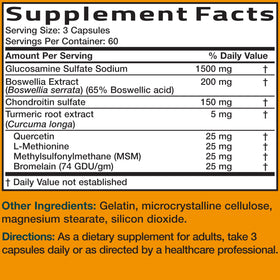 Bronson Glucosamine Chondroitin Turmeric & MSM product packaging