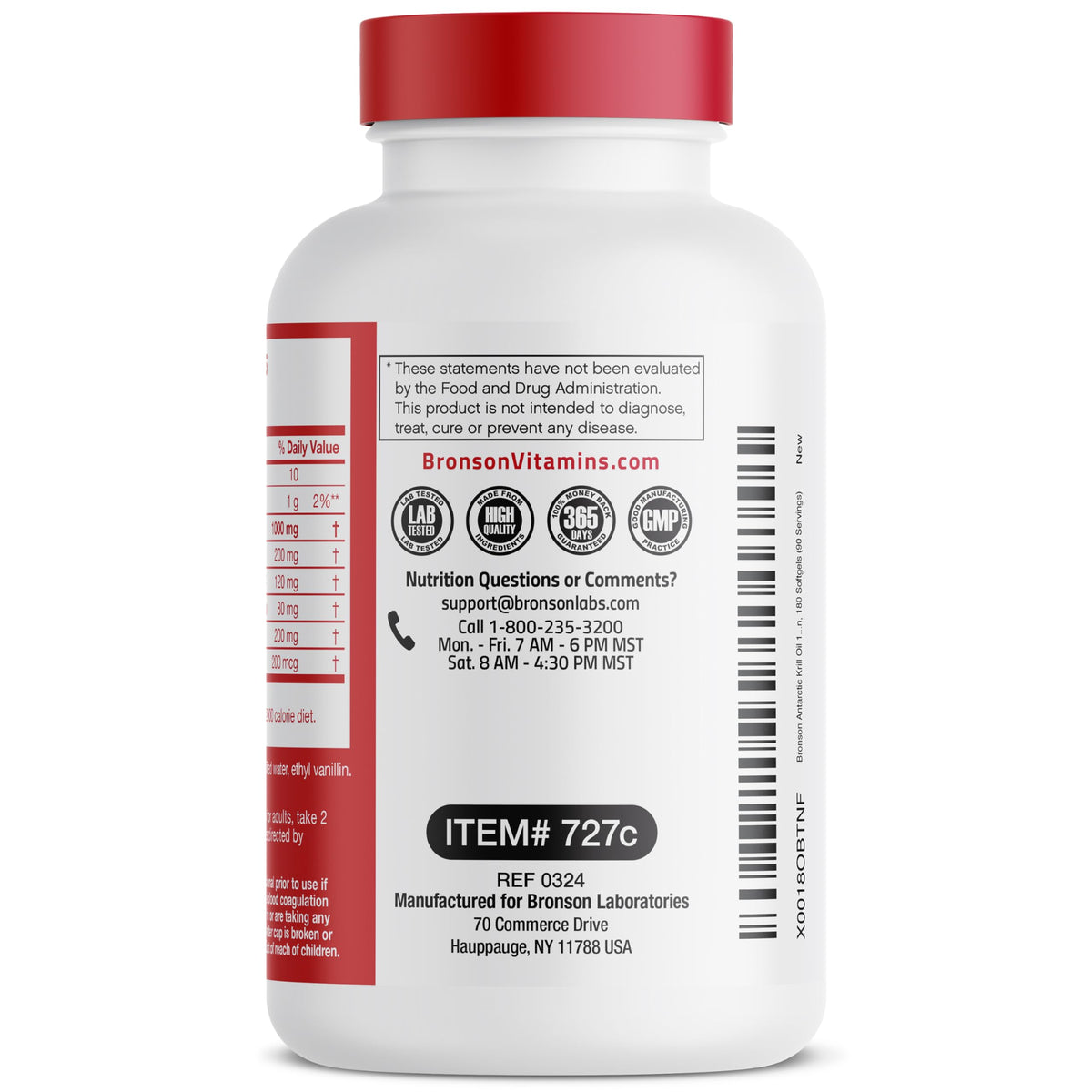 Bronson Huile de Krill Antarctique 1000 mg sur une table