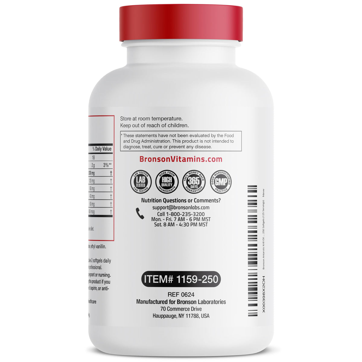 Bronson Huile de Krill Antarctique 2000 mg sur une table