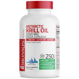 Bronson Huile de Krill Antarctique gélules en main