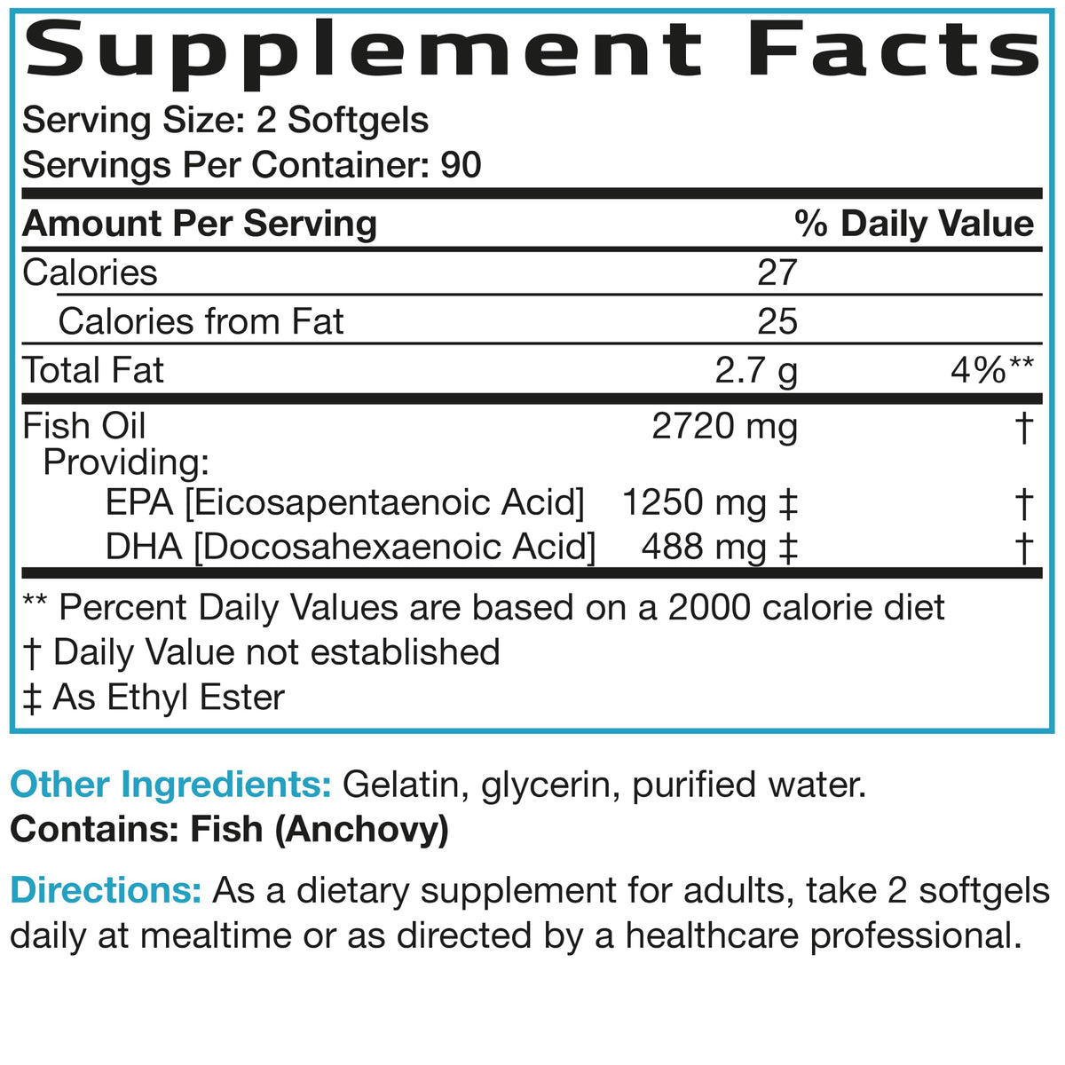 Bronson Huile de Poisson Omega-3 2720 mg 180 Gélules - gélules dans la main
