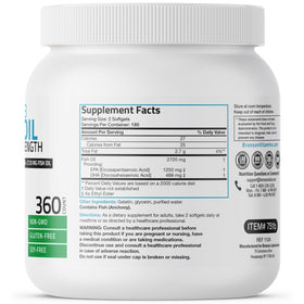Bronson Huile de Poisson Omega-3 360 gélules packaging