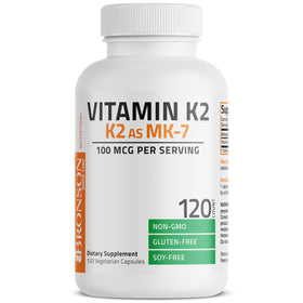 Bronson K2 MK-7 100 mcg capsules side view