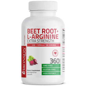 Bronson L-Arginine capsules sur une table