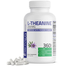 Bronson L-Théanine 200 mg 360 capsules avec Fleur de Passion