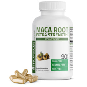 Bronson Maca Root 90 capsules végétariennes, emballage avant