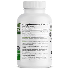Bronson Maca Root 90 capsules vues de côté