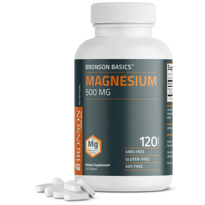 Bronson Magnésium 500 mg comprimés végétariens, vue avant