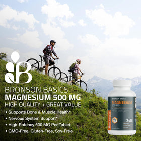Bronson Magnésium 500 mg, informations nutritionnelles sur l'emballage