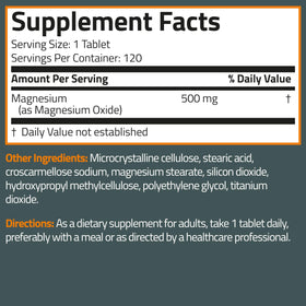 Bronson Magnésium 500 mg, vue latérale de l'emballage