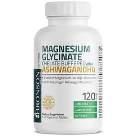 Bronson Magnésium Glycinate 120 comprimés vue de face