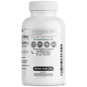 Bronson Magnésium Glycinate 200 MG 240 capsules avec d'autres compléments