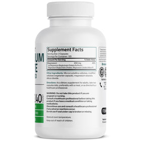 Bronson Magnésium Glycinate 200 MG 240 capsules vue arrière