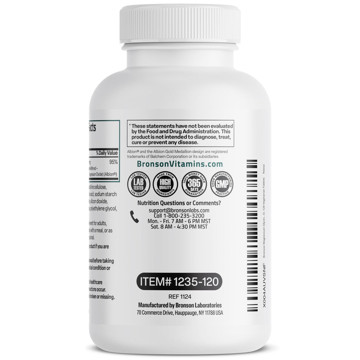 Bronson Magnésium Glycinate 400 mg en utilisation quotidienne